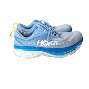 Hoka Bondi 8 Running Shoes Cushioned Comfort Sneakers Blue Mens 10.5 2E wide